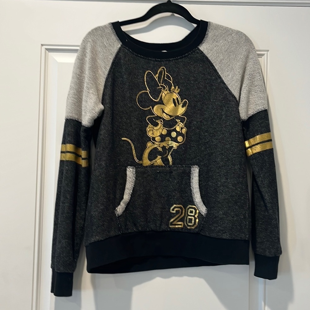 Disneyland Disney Parks official Minnie Mouse Varsity sweatshirt